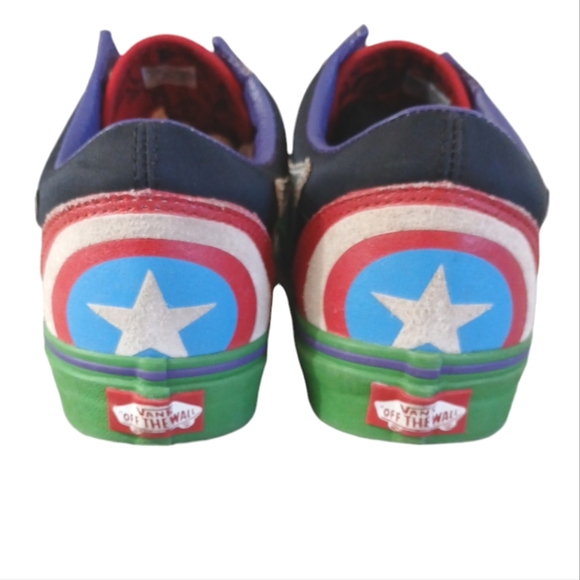 Vans x Marvel Avengers Captain America Sneakers Women's Tennis Shoes size 9 - Picture 7 of 12